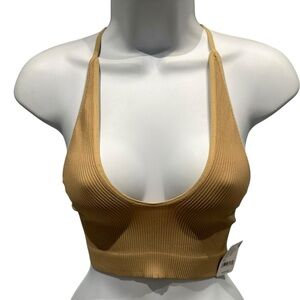 Free People | What’s the Scoop Ribbed Bralette Latte Brown | XS/S New with Tag